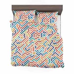 Striped Colorful Geometric Design Bedding Set 2