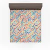 Striped Colorful Geometric Design Fitted Sheet