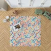 Striped Colorful Geometric Design Rug