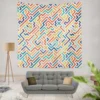 Striped Colorful Geometric Design Wall Tapestry