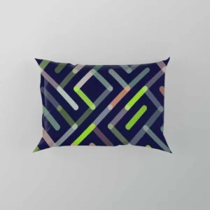 Striped Geometric Lines Pattern Pillow Case