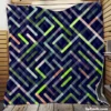 Striped Geometric Lines Pattern Quilt Blanket