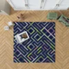 Striped Geometric Lines Pattern Rug