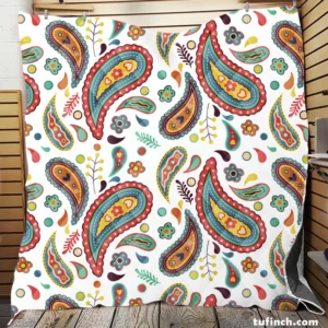 Stunning Elegant Paisley Pattern Quilt Blanket