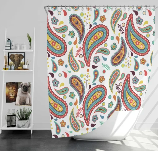 Stunning Elegant Paisley Pattern Shower Curtain