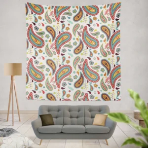 Stunning Elegant Paisley Pattern Wall Tapestry