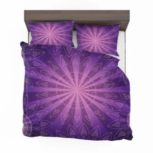 Stylish Purple Mandala Pattern Bedding Set 2