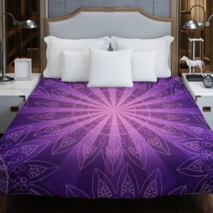 Stylish Purple Mandala Pattern Duvet Cover