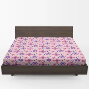 Stylized Small Flowers Design Fitted Sheet 1