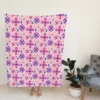 Stylized Small Flowers Design Fleece Blanket