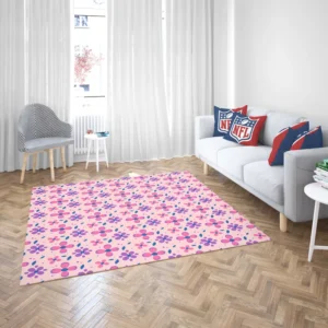 Stylized Small Flowers Design Rug 2