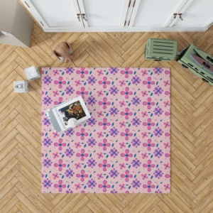 Stylized Small Flowers Design Rug