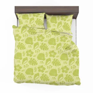 Summer Beach Tropical Leaves Corals Bedding Set 2