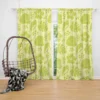 Summer Beach Tropical Leaves Corals Curtain