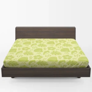 Summer Beach Tropical Leaves Corals Fitted Sheet 1