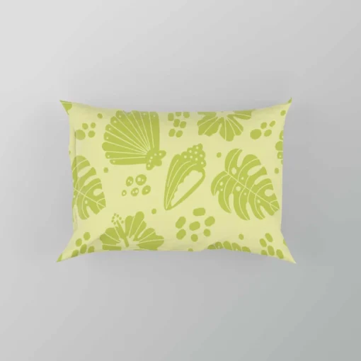 Summer Beach Tropical Leaves Corals Pillow Case