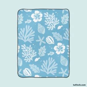 Summer Duotone Flat Pattern Design Fleece Blanket 1