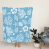 Summer Duotone Flat Pattern Design Fleece Blanket