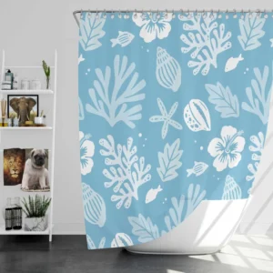 Summer Duotone Flat Pattern Design Shower Curtain