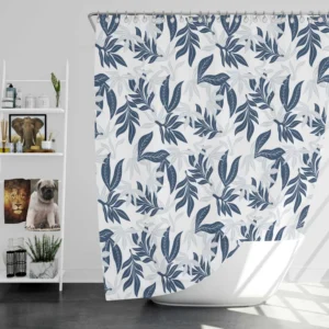 Summer Duotone Flat Pattern Shower Curtain