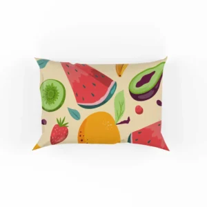 Summer Refresh Fruits on Sky Blue Pillow Case