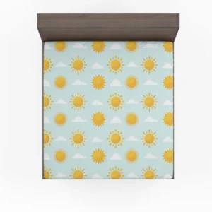 Sun And Cloud Pattern Fitted Sheet