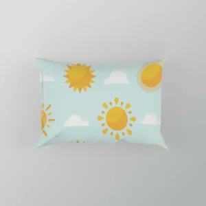 Sun And Cloud Pattern Pillow Case