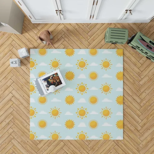 Sun And Cloud Pattern Rug