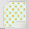 Sun And Cloud Pattern Sherpa Fleece Blanket