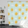 Sun And Cloud Pattern Shower Curtain