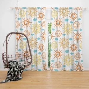 Sun And Moon Design Curtain