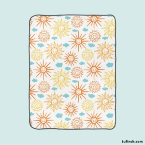 Sun And Moon Design Fleece Blanket 1