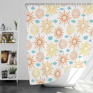 Sun And Moon Design Shower Curtain