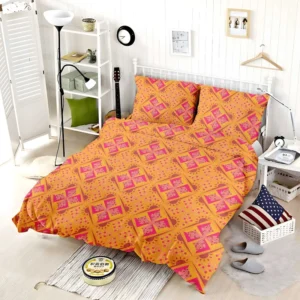 Sun Floral Ikat Design Bedding Set