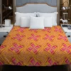 Sun Floral Ikat Design Duvet Cover