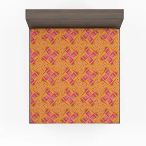 Sun Floral Ikat Design Fitted Sheet