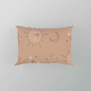 Sun Moon Style Pattern Pillow Case