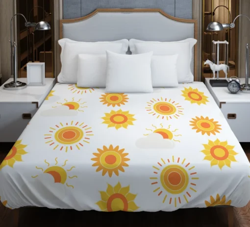 Sun Rise Sun Pattern Duvet Cover