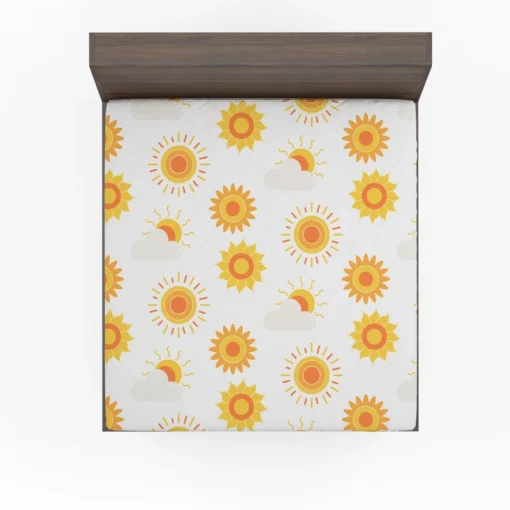 Sun Rise Sun Pattern Fitted Sheet