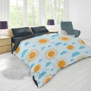 Sunny Day Weather Design Duvet Cover 1