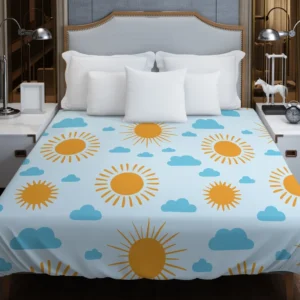 Sunny Day Weather Design Duvet Cover