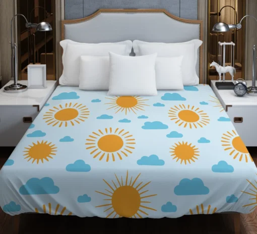 Sunny Day Weather Design Duvet Cover