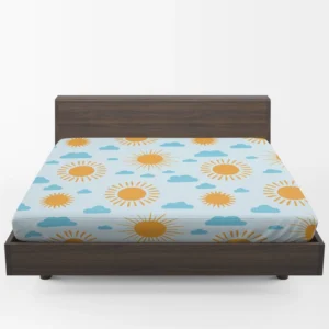 Sunny Day Weather Design Fitted Sheet 1