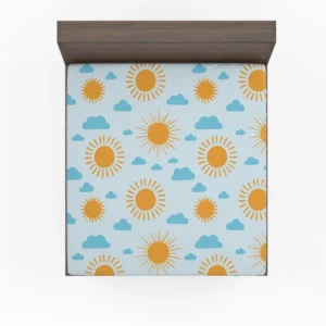 Sunny Day Weather Design Fitted Sheet