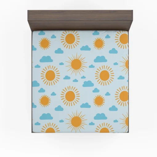 Sunny Day Weather Design Fitted Sheet