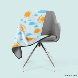 Sunny Day Weather Design Fleece Blanket 2