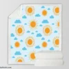 Sunny Day Weather Design Sherpa Fleece Blanket