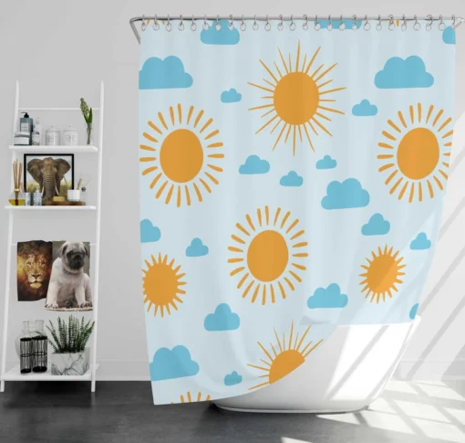 Sunny Day Weather Design Shower Curtain