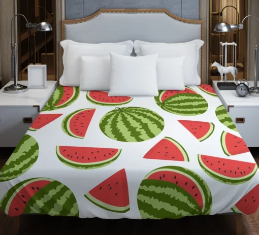 Sweet Beauty Watermelon Pattern Duvet Cover