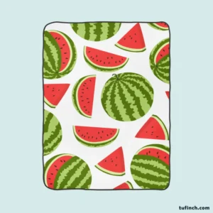 Sweet Beauty Watermelon Pattern Fleece Blanket 1